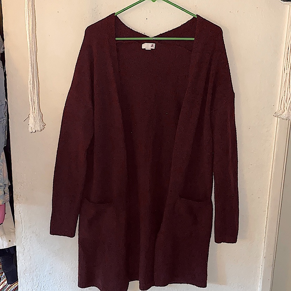 SO open front long cardigan
